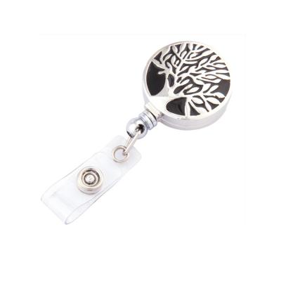 China Lead and Nickel Factory Supply Stainless Steel Badge Reel Free Retractable Backing OEM/ODM for sale