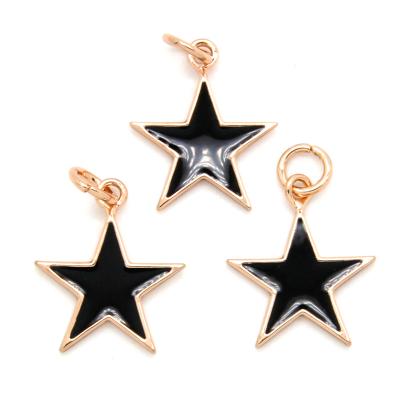 China 2016 Christmas Jewelry Accessories Nickel Free Silver Plating Tiny Enamel Star Charm For DIY Bracelet ECR0111 for sale