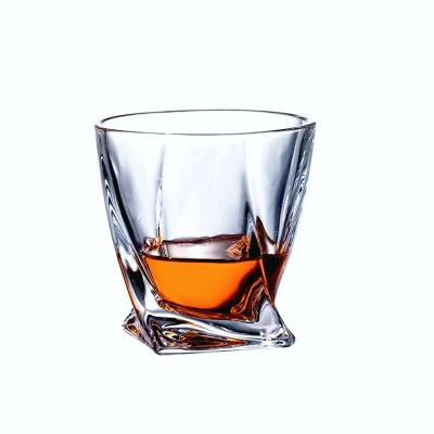 China CLASSIC New Arrival Wholesale Old Fashioned Crystal Clear Twisted Whiskey Glasses Wine Beer Bar Drinking Glass Cups for sale