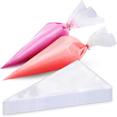 China Disposable New Arrival 9/12 Inch 100PCS Disposable Transparent Clear Plastic Pastry Icing Piping Bags for Baking Cakes and Cookies for sale