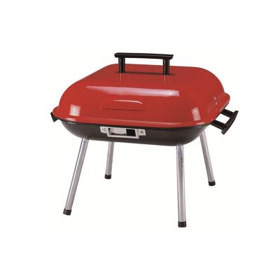 China Yuelong Easily Assembled 14 Inch Portable Folding Square Red Color Charcoal Barbecue Grill for sale