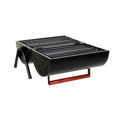 China 2020 Outdoor Folding Barrel BBQ Charcoal Grill, Charcoal BBQ Grill Smoker Grilling Mat for sale