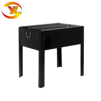 China Hot BBQ Product Easy Assembly Balcony Mini Black Rectangle Charcoal Bbq Outdoor Easily Assembled Grill for sale