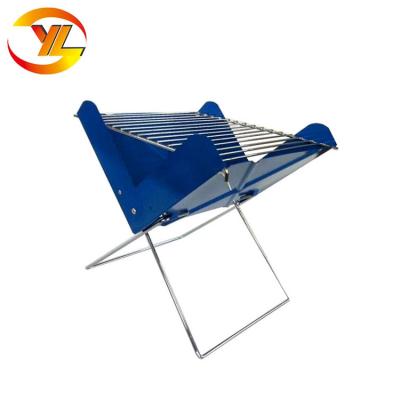 China Wholesale Portable Collapsible BBQ Grill Charcoal Notebook Metal Picnic Travel Folding Simple Design for sale