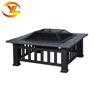 China High Quality Large Square Stocked Tabletop Backyard Fire Pit , Outdoor Firepit Table for sale