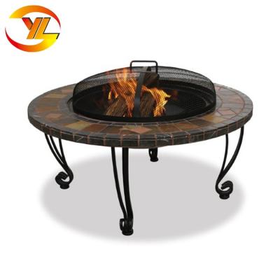 China Wholesale Outdoor Garden Stocked Round Table With Fire Pit for sale