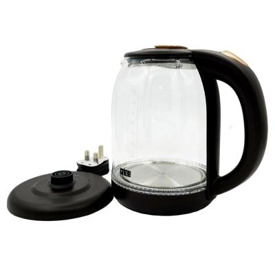 China 360 Degree Rotating Base New LED Inside Hot 1.8L Home Hotel Electric Kettle With Glass Tray Travel Kettle Tea Water Coffee Boiler for sale