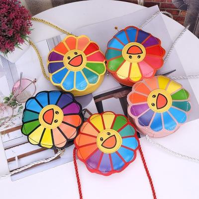 China 2021 Summer Children's Daily Release Cute Mini Princess Seven-Color Flower Messenger Wild Cartoon One-Shoulder Bags Purse for sale