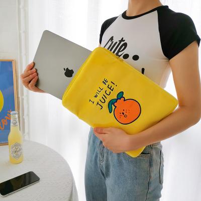 China With Ugly Orange Inner Korean Tablet Bag Girl Bag Storage USB Customization Cute iPad Pouch Cute iPad Pouch for sale