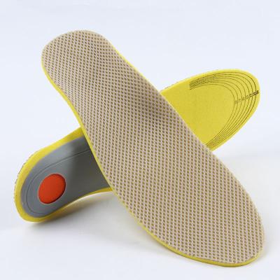 China Breathable EVA Sport Foot Sweat Absorption EVA Wholesale Comfortablein Insoles Arch Support Elastic Corrective Absorption Flat for sale