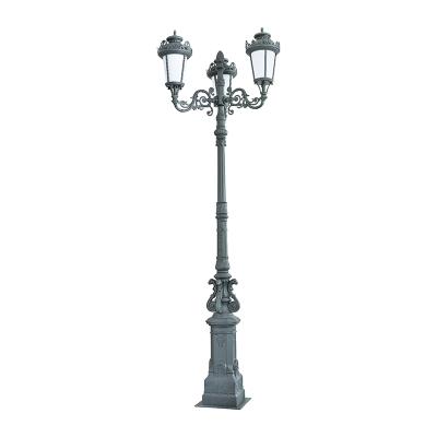 China Garden Pedestrian Street Double Arm Garden Light Curved Pole Floor Lamp RHS-16399 for sale