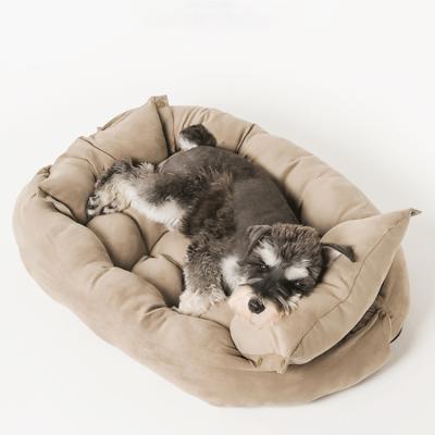 China Wholesale Dog Bed Sofa Pet Bed For Dog Cat Soft Pet Sofa Rectangle Travel Multi-Color Dog Bed for sale