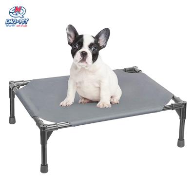 China Travel Pet Bed Waterproof Metal Frame Raised Dog Bed Mesh Camping Raised Portable Pet Bed for sale