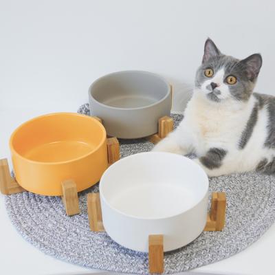 China Viable Durable Ceramic Dog Bowl Marble Feeder Bowls For Dogs And Cats Around Ceramic Pet Feeder Dog Food Bowl for sale