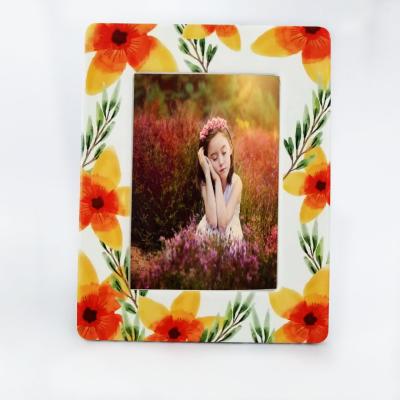 China Clear Ceramic Weeding Home Decorative Home Family Decoration Frame New Arrival Photo Transfer Photo Desktop Frame for sale