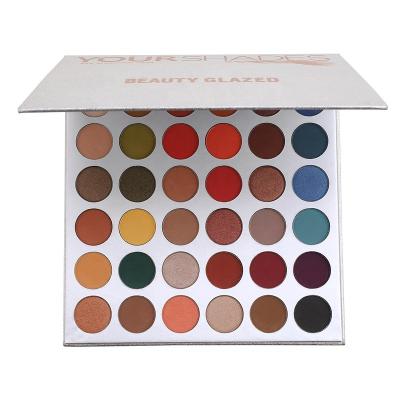 China Matte Eye Shadow Private Label Glazed Waterproof Beauty 36 Color Glitter Eyeshadow Long Lasting Pearlescent Palette for sale