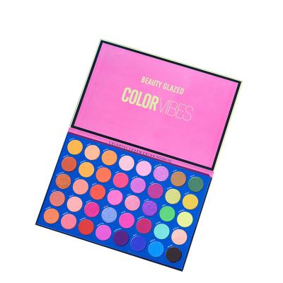 China Waterproof Beauty Glazed Matte Eye Shadow Color Pearl Shimmer Makeup Eyeshadow Palette 40 for sale