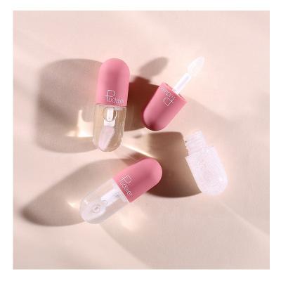 China Pudaier Mini Color Changing Lipgloss Private Label Waterproof Clear Plumper Oil Capsule Glitter Lip Gloss for sale