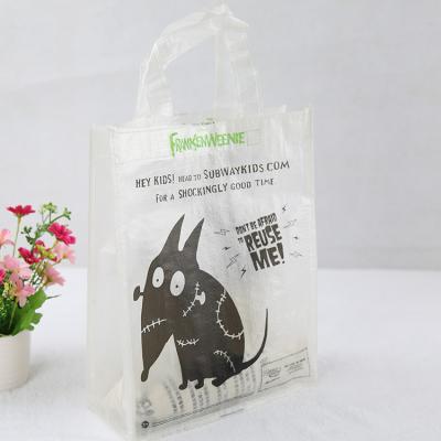 China Waterproof Transparent Custom Size Pp Woven Shopping Bag for sale