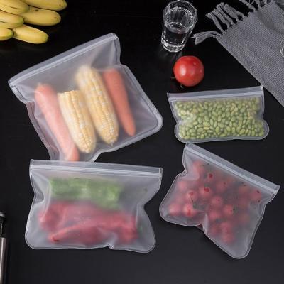 China 12pcs Aseptic Customized Eco Bags Silicone Reusable Food Storage Bag Vegetable Bag for sale