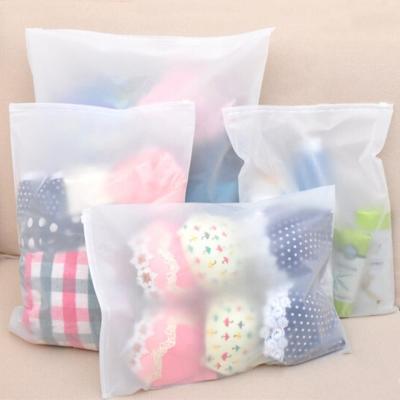 China Transparent Frosted Eva Zip Lock Bag Waterproof Zipper Aseptic Lock Bag for Clothing Bras Shoes for sale