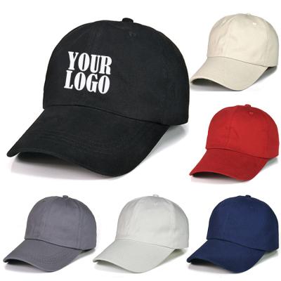 China Custom 100% COMMON Cotton Sports Hat Embroidery Logo Baseball Cap Printing Color 6 Panel Single Golf Hat for sale