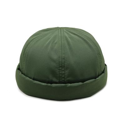 China Oliver Plain Caps Adjustable Mens COMMON Brimless Hats Rolled Cuff Docker Hats for sale