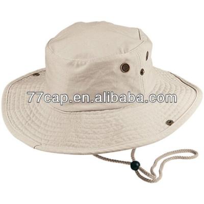 China Hot Sales Cotton Fisherman Character Bucket Hat Plain White Bucket Hat With String Manufacturer for sale