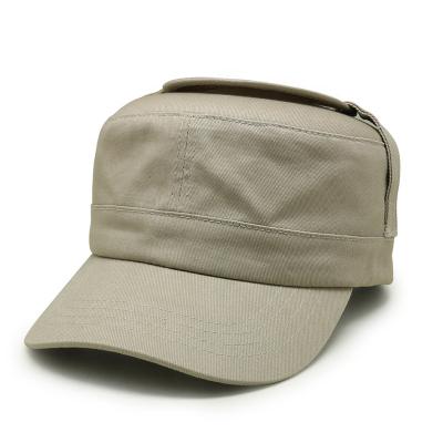 China Army COMMON Khaki Flat Top Sunshade Multi-panel Baseball Cap & Hat for sale