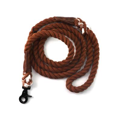 China Training Cotton Lead Dog Rope Leash Multicolor Heavy Duty Handmade Cotton Padded Wholesale Large for sale