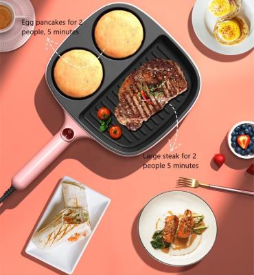 China Household 3-in-1 Breakfast Machine Pancake Fried Egg Steak Electric No-Stick Aluminum Pan for Kitchen for sale