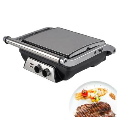 China Nonstick Coating Pan for Popular Easy Clean 4 Slice Press Electric Grill with Adjustable Temperature Control Knob for Meat Sandwich Maker for sale