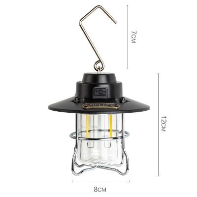 China Mini Outdoor Portable Metal Camping Lantern Residential Light Led Outdoor Rechargeable Portable Retro Light for sale