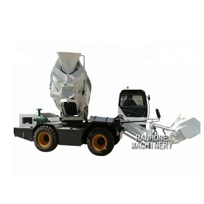 China Construction Industry 600L WEIGHING HOPPER CONCRETE MIXER TRUCK SELF LOADING CONCRETE MIXERS for sale