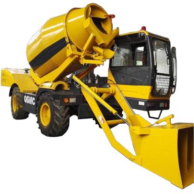 China EASY OPERATION SYSTEM CONCRETE JOYSTICK TRUCK READY SELF LOADING 4CBM CONCRETE MIXER WITH DIESEL ENGINE for sale