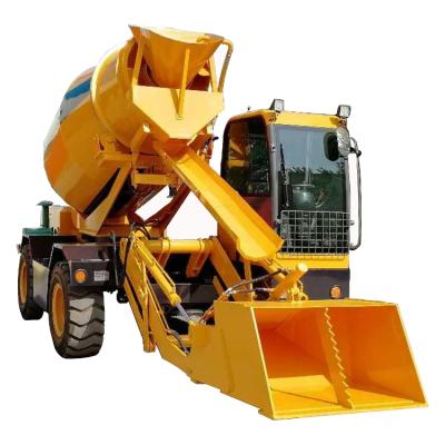 China 4 m3 concrete mixer truck with automatic loading hopper 6100 L for sale