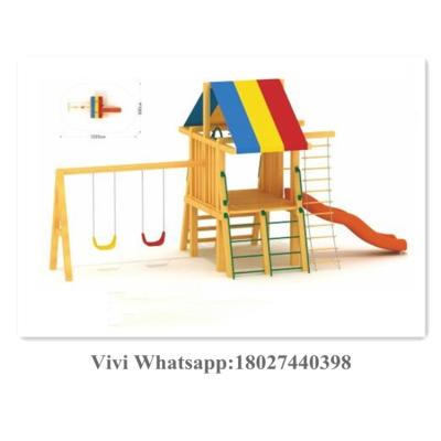 China New Design Morden Playground Kids Outdoor Cheap Wooden Playground Hot Sale Wooden Slide In China for sale