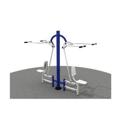 China Galvanized Steel Two Person Outdoor Fitness Exercise Equipment Sit And Pull Training Equipment for sale