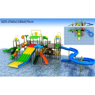 China Large Area Fiberglass Large Water Slide Water Slide Commercial Water Park Slides 2560*1180*670cm for sale