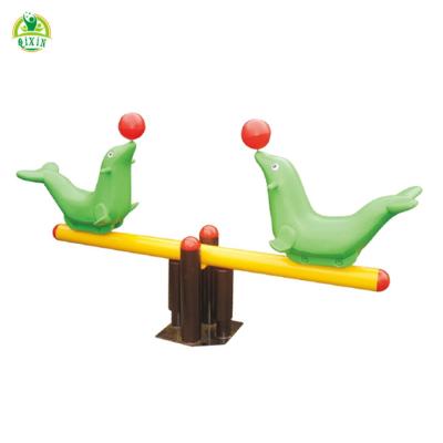 China Commercial Outdoor High Quality Plastic Playground Kids Swing With Seesaw Kids Plastic Seesaw for sale