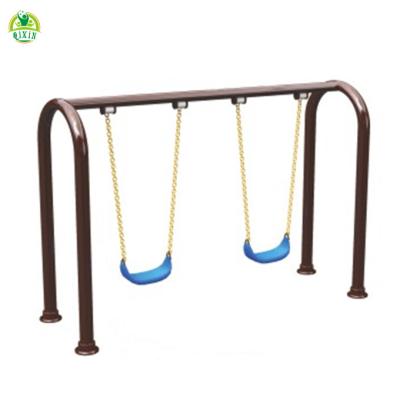 China Attractive Metal Two Seat Child Outdoor Kids Swing Chair For Kids Play Toy for sale