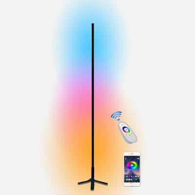 China APP Control RGB Dream Color Smart Floor Light Tripod Floor Lamps Standing Nordic Modern Decorative Corner Tripod Bracket Floor Position Lamp Floor Lamp for sale