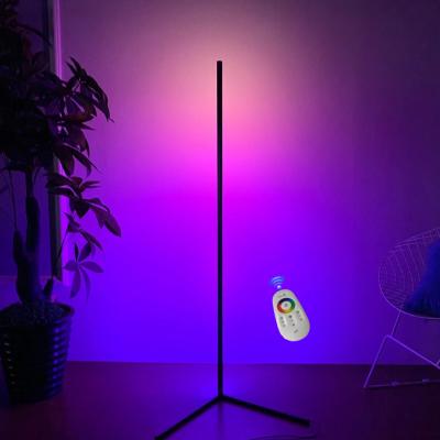 China Modern Nordic Modern Bedroom Led RGB Floor Light Intelligent Control Colorful Corner Floor Lamps Standing 158cm Three-story Combination for sale