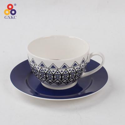 China Sustainable High Grade Chinese Stylish Ceramic Tea Coffee Mug Set for sale