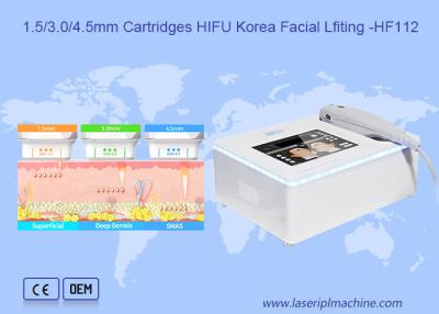 China Do dispositivo portátil de Hifu de 3 cartuchos pele do enrugamento anti que levanta e que aperta à venda