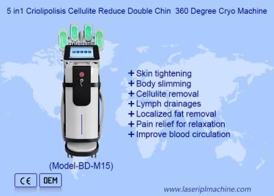 China 5 in1 Criolipolisis Cellulite Reduce Double Chin 360 Degree Cryo Machine for sale