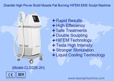 China 2 Handle High Power Build Muscle Fat Burning HIFEM Sculpt Machine Te koop