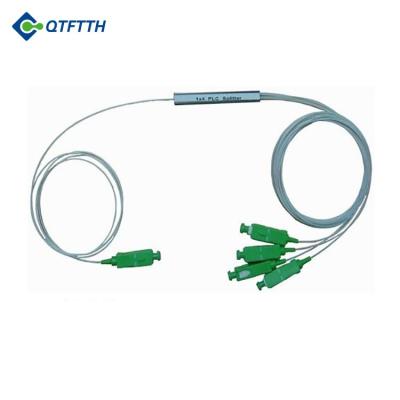 China PLC 1x4, 1.5M Length SC/UPC SC/APC Mini FTTH FTTB FTTX Network Optical Splitter Splitter for sale