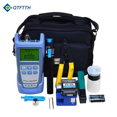 China FTTH FTTB FTTX Network Fiber Optic Ftth Tool Kit with FC-6S Power Meter Fiber Optic Cleaver and Visual Fault Locator for sale