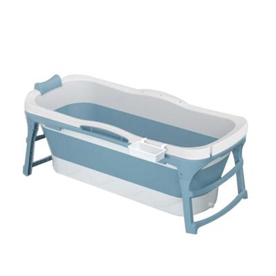 China Customizable Color 1430MM Large Freestanding Portable Portable Foldable Plastic Bathtub For Adults for sale